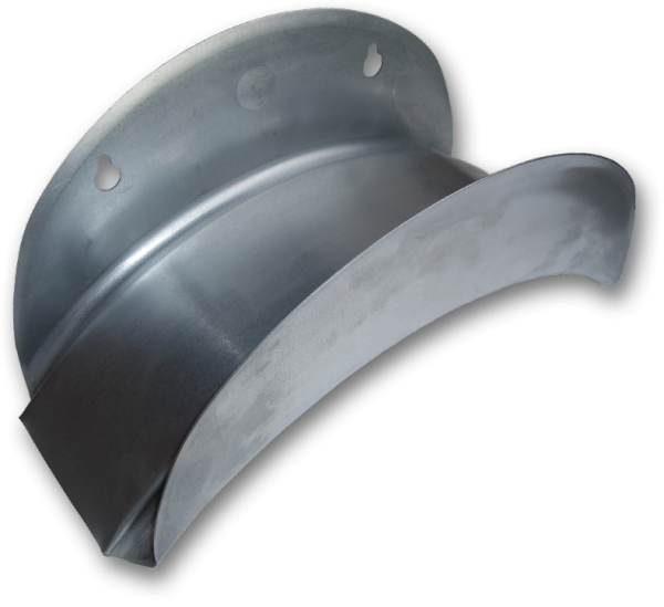 Metal hose hanger cradle, dark gray steel semicircle support