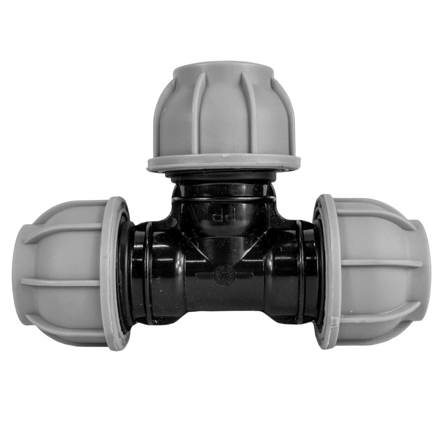 MDPE Tee Reducing 20-25-20 three-way fitting with end connections