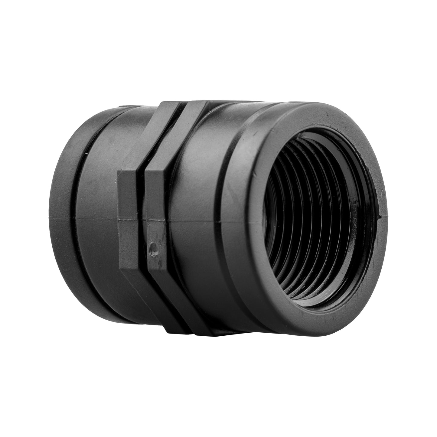 PP Socket 1.5" BSPF black socket with internal threaded BSPF end