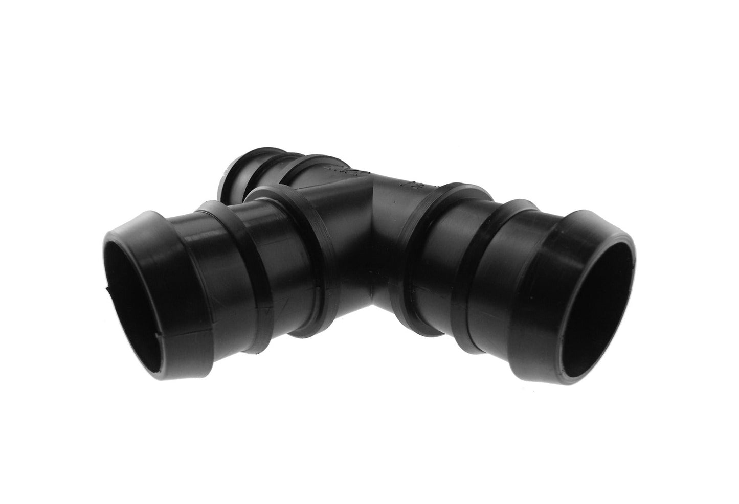 Antelco Double Barb DB fitting 19mm, black barbed elbow connector