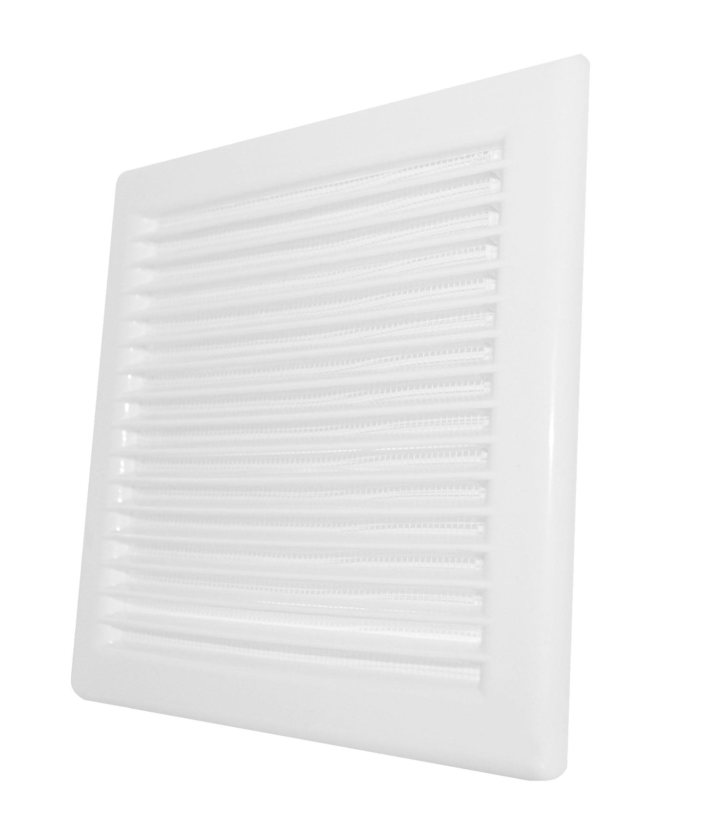 White Louvre vent with fine horizontal airflow grille