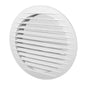 Louvre Vent KRO 125 with fly mesh, white round vent with layered slats