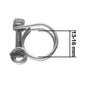 Double wire hose clamp, galvanised steel, 13–16 mm
