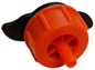Turbo Dripper 16L/H non-pressure compensating, orange insert with black outlet disc