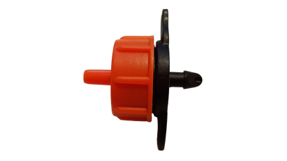 Single Turbo Dripper outlet: orange body, black insert and side nozzle