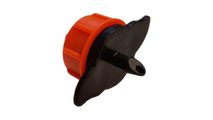 Turbo Dripper with orange cap and black underside filter disc