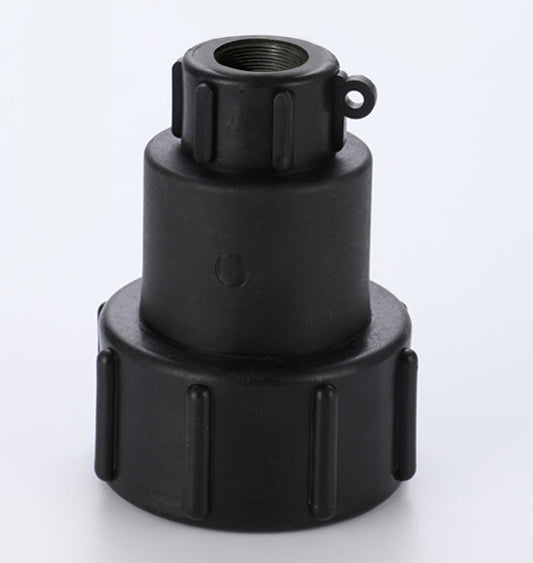 3/4" BSPF female extended adaptor fitting, black plastic housing