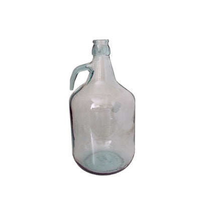 5L Glas-Demijohn mit Tragegriff, klar, schmale Flaschenöffnung