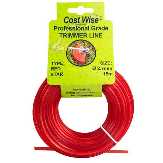 Best4Trade-Retail: Roter Trimmerfaden, 2,7 mm, 15 m, Red Star