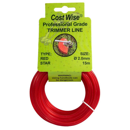 Cost Wise Strimmer Line Red Star, Ø2mm, 15m, red spool