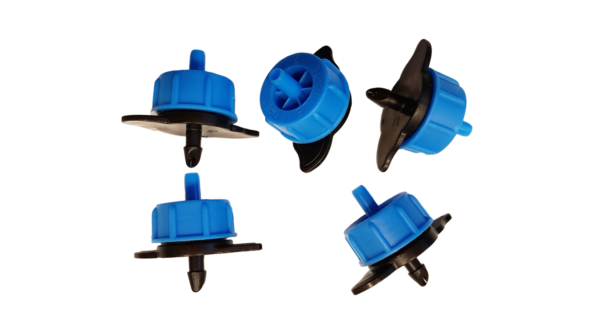 Multiple Turbo Dripper 2L/h non-pressure compensating emitters, blue caps and brown tips