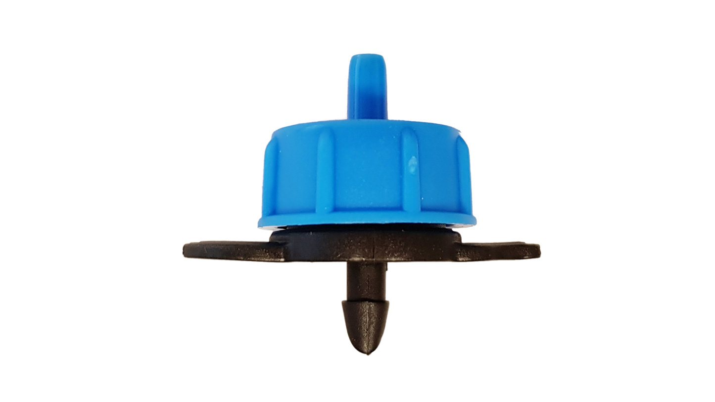 Turbo Dripper 2L/h non-pressure compensating emitter, blue cap with brown insert