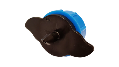 Turbo Dripper 2L/h non-pressure compensating components: blue cap, brown base, blue filter