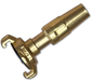 Brass claw lance 1/2" with spring clip and dark rubber insert