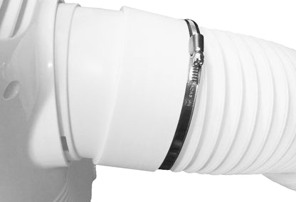 A2 Hose Clip 180–200 mm: Metallband mit Schraubbolzen-Verschluss, Nahaufnahme