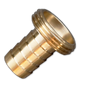 Brass 3/4" BSPM to 19mm adapter, angled view with external threads