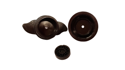 Turbo dripper components: black top caps and circular insert disc