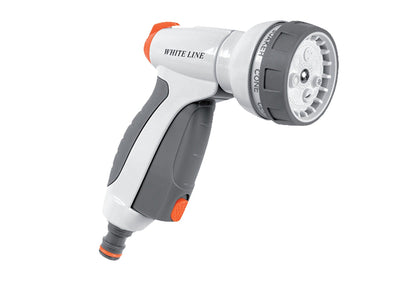 White-grauer Hose Water Sprayer mit runder Brause, orangefarbener Markierung