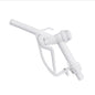 White fuel gun with 3/4" barb inlet and 25mm outlet, trigger handle