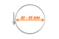 Double wire hose clamp, galvanised 80–85mm