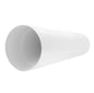 100mm rigid PVC round vent duct pipe, 50cm long, white