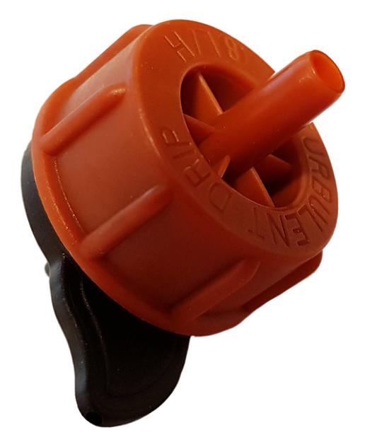 Turbo Dripper 8L/h non-pressure-compensating, orange emitter with black insert