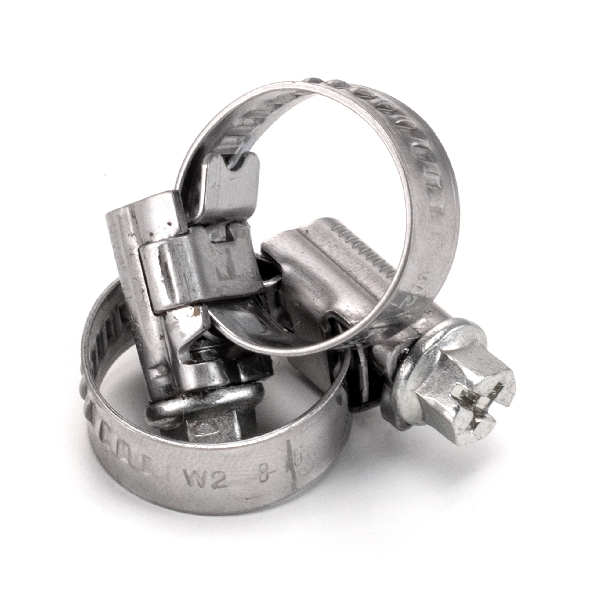 A2 Hose Clip close-up of locking mechanism and perforated stainless band