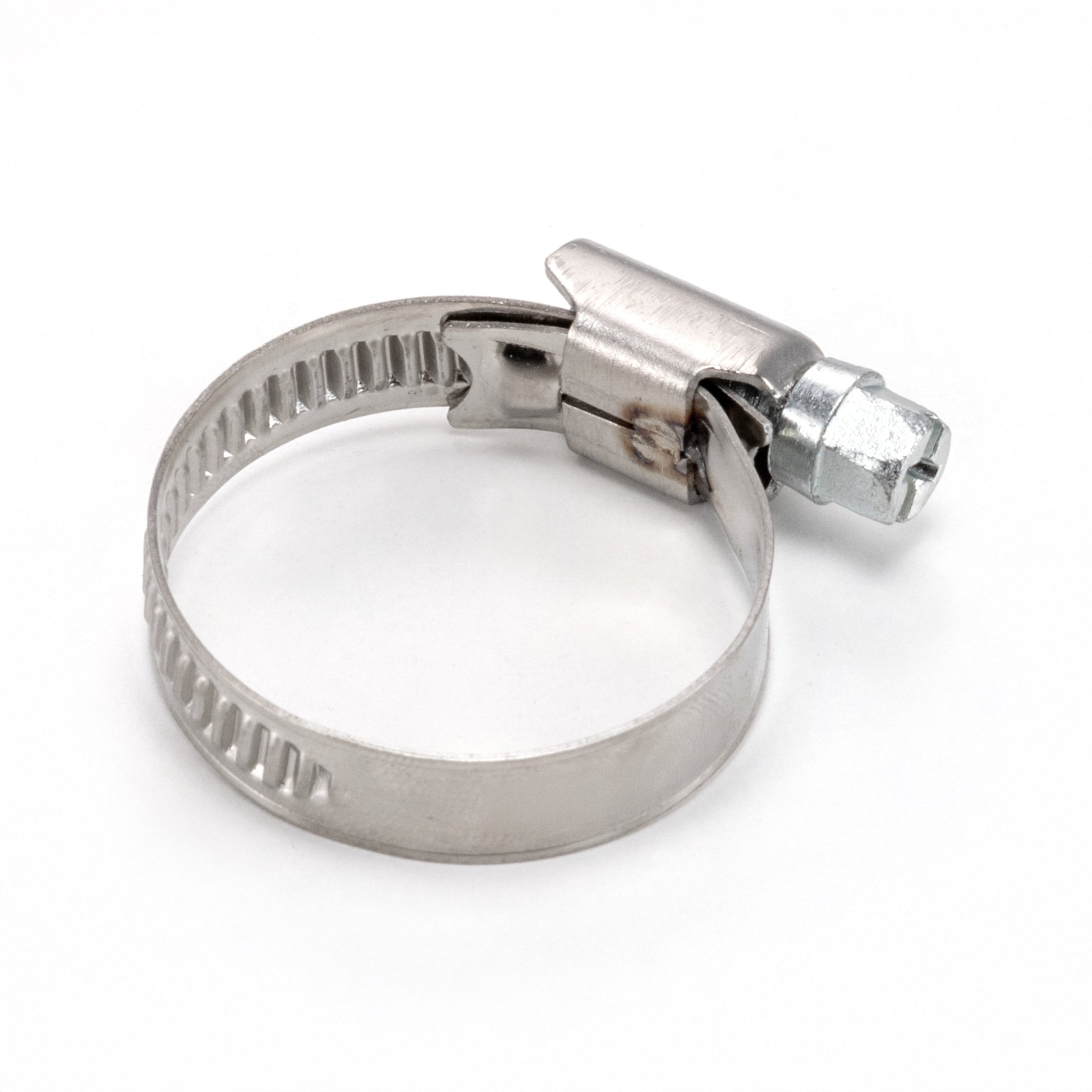 A2 hose clip with metal band and tightened screw mechanism