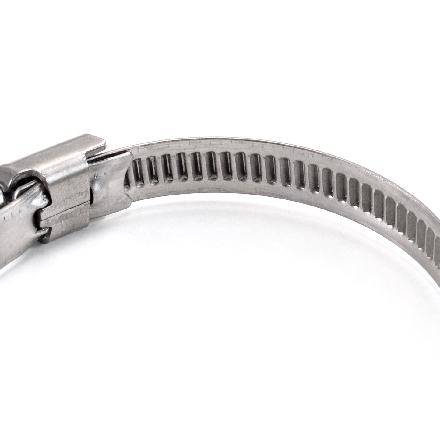 A2 hose clip band section with perforations and locking tab