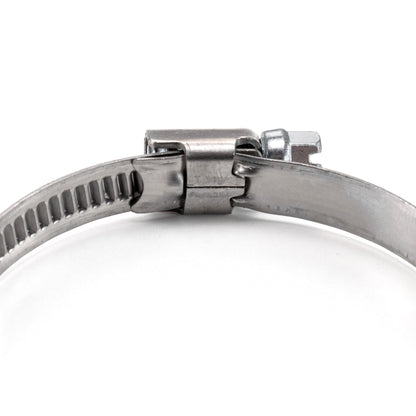 A2 hose clip close-up: worm-drive screw housing and tightening bridge