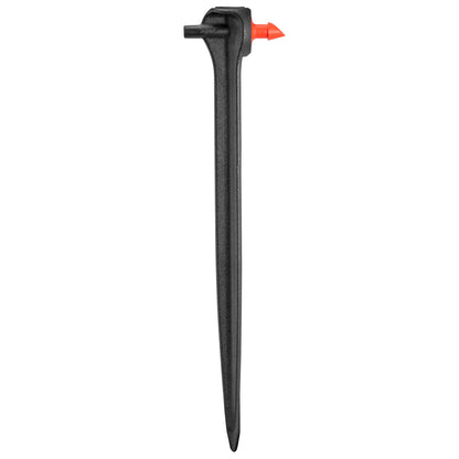 Spike dripper for drip irrigation, tall black insert with red outlet tip