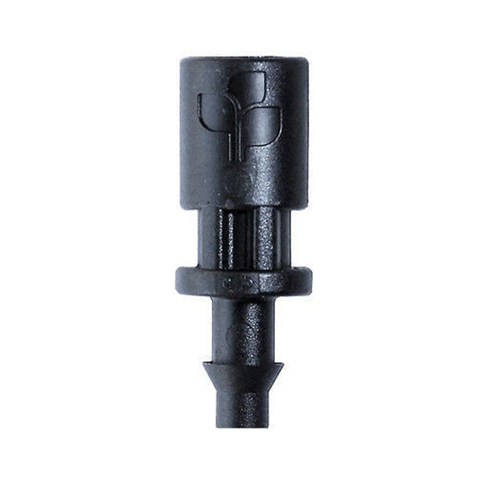 Antelco Asta stake adaptor: 4 mm (F) x 4.5 mm barb, black plastic