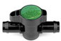 Antelco Green Back® Valve, 19 mm barbed fitting with green cap and ports