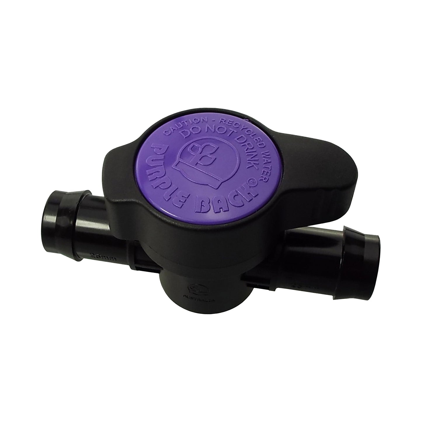 Antelco Purple Back® 25mm valve mit lila Kappe und Anschlussrohren