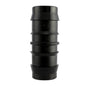 Double barb straight fitting 25mm, black plastic barbed connector