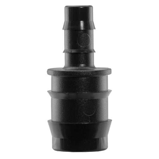 Double barb reducing straight fitting 25mm x 13mm, black