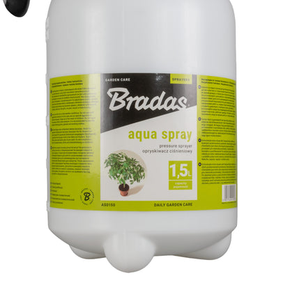 Aqua Spray 1.5L pressure sprayer bottle with brand label and plant graphic
