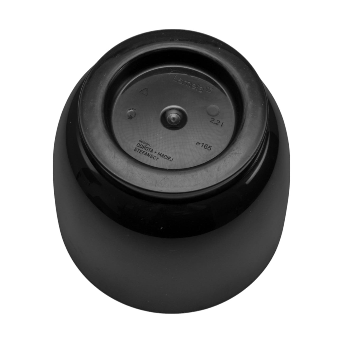 Schwarzer Pot-Boden mit zentralem Einsatz/Stecker, für Atena Topf ohne Loch