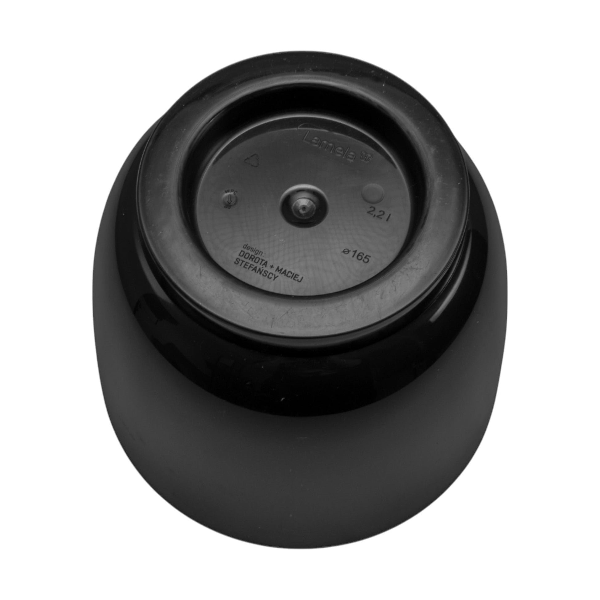 Schwarzer Pot-Boden mit zentralem Einsatz/Stecker, für Atena Topf ohne Loch