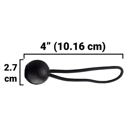 Bungee-Ball (4" / 10,16 cm) mit Leine, schwarz
