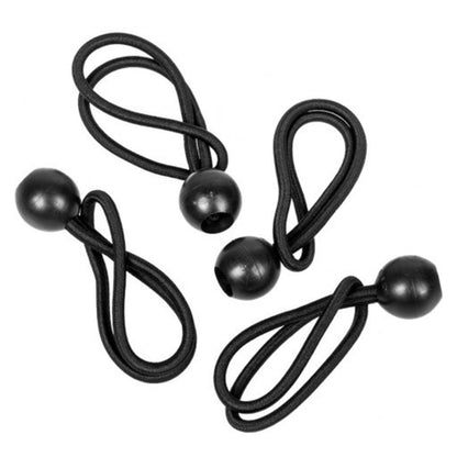 Schwarze Bungee-Leinen mit Befestigungsbällen