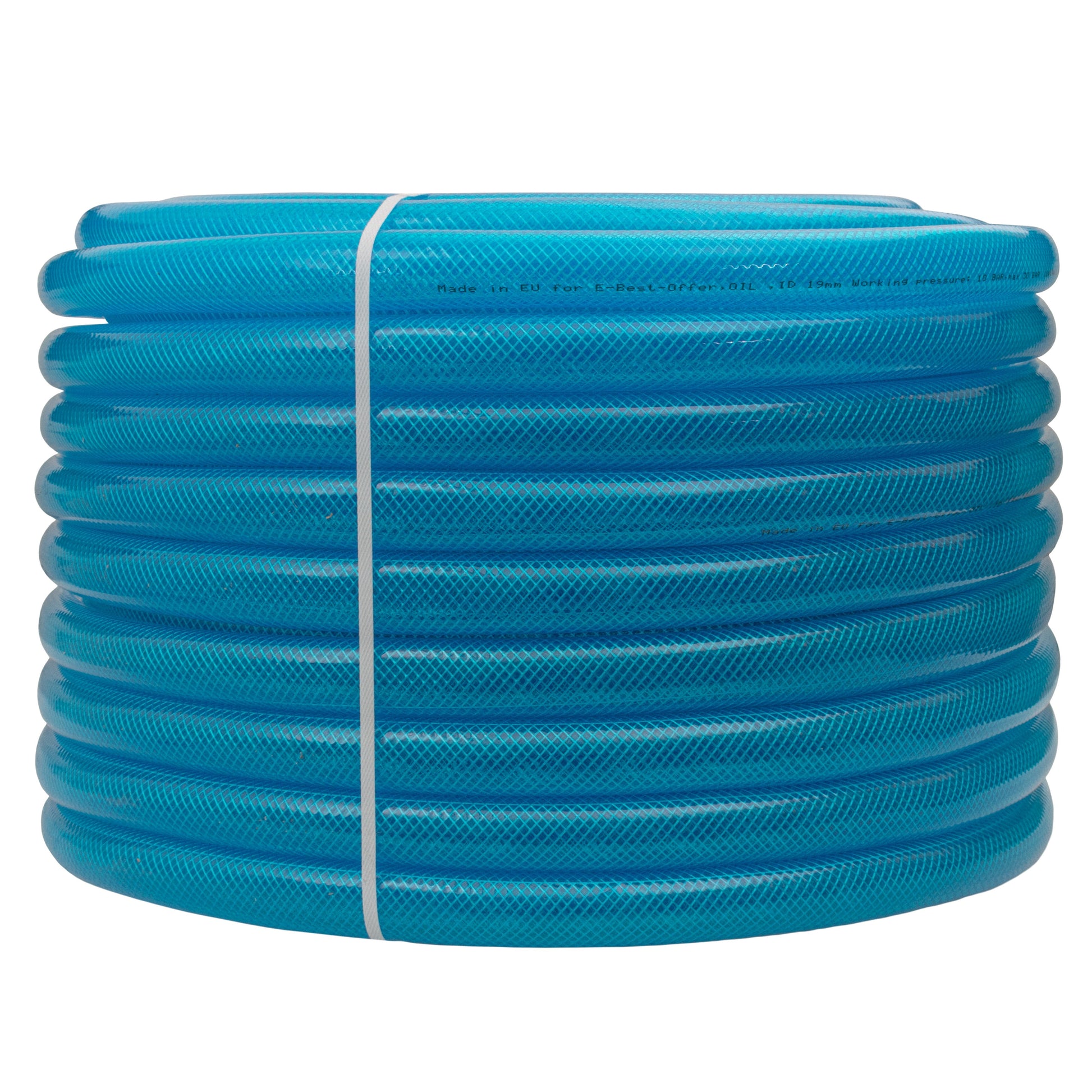 Blaue geflochtene Kraftstoffschlauch-Spule aus transparentem PVC, 25 mm*2,6 mm