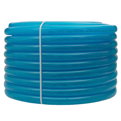 Blaue geflochtene Kraftstoffschlauch-Spule aus transparentem PVC, 25 mm*2,6 mm