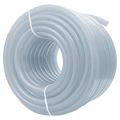 Clear braided PVC pipe, 16mm, coiled
