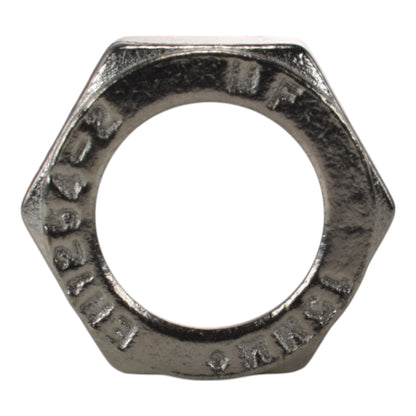 Open hex brass compression nut with internal seat for hose fitting