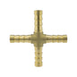 Brass cross joiner 6mm, four-way barbed fitting