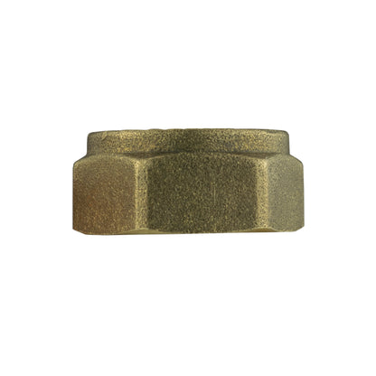 Brass compression straight fitting end, hex section with 15mm marking, 1/2" BSPM