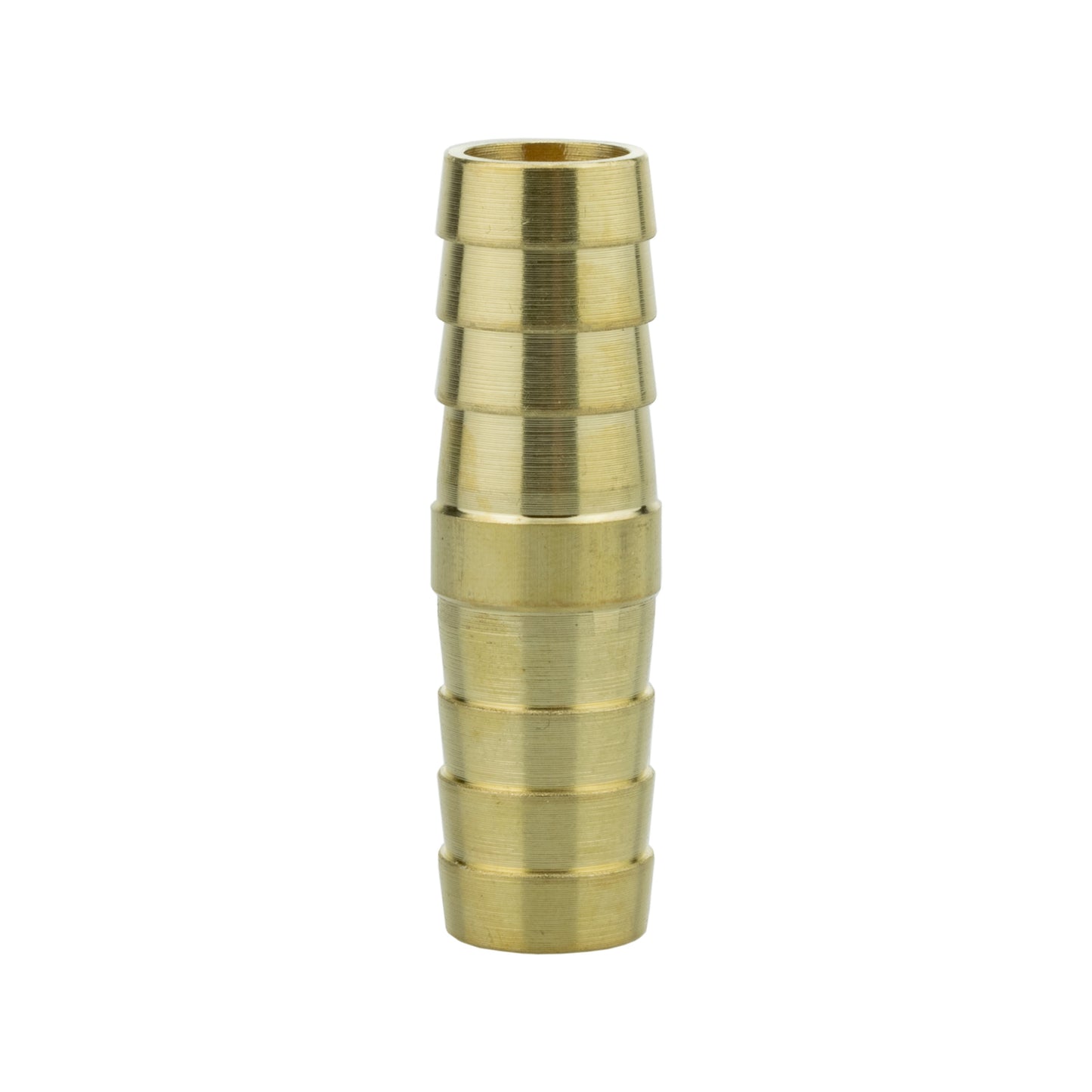 Brass straight joiner 12.5mm, connector with stacked ring sections