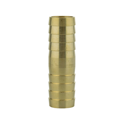 Brass straight joiner 15mm coupling piece with ridged sections