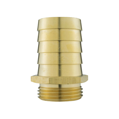Brass straight joiner 32mm, showing collar and male BSPM thread